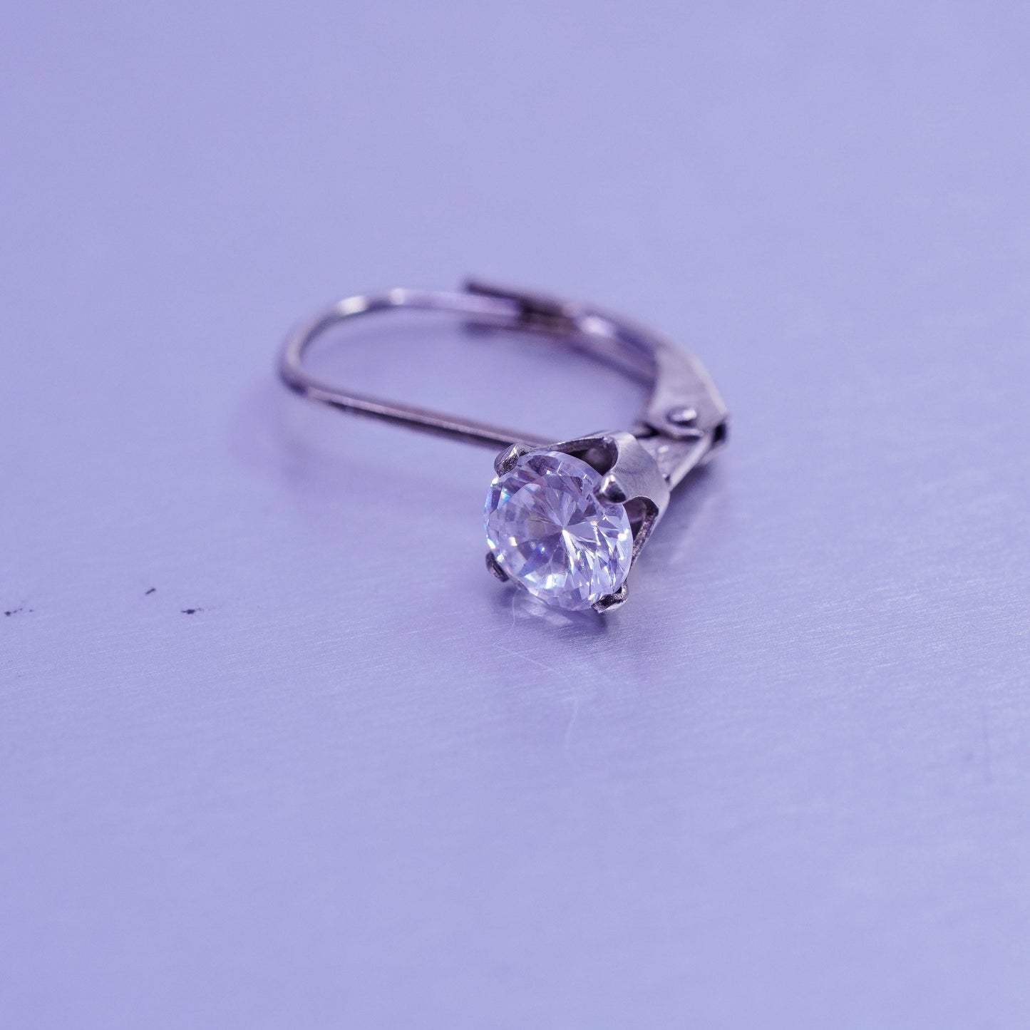 Vintage Sterling 925 silver earrings, dangle and Cz
