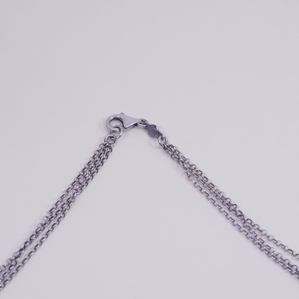16”, milor sterling silver multi strands necklace, teardrop Chalcedony pendants