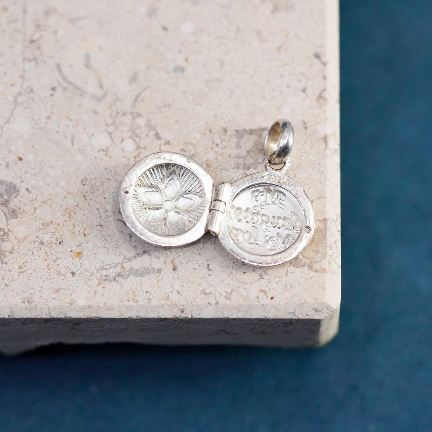 sterling silver handmade pendant, 925 photo locket charm “my daughter my love