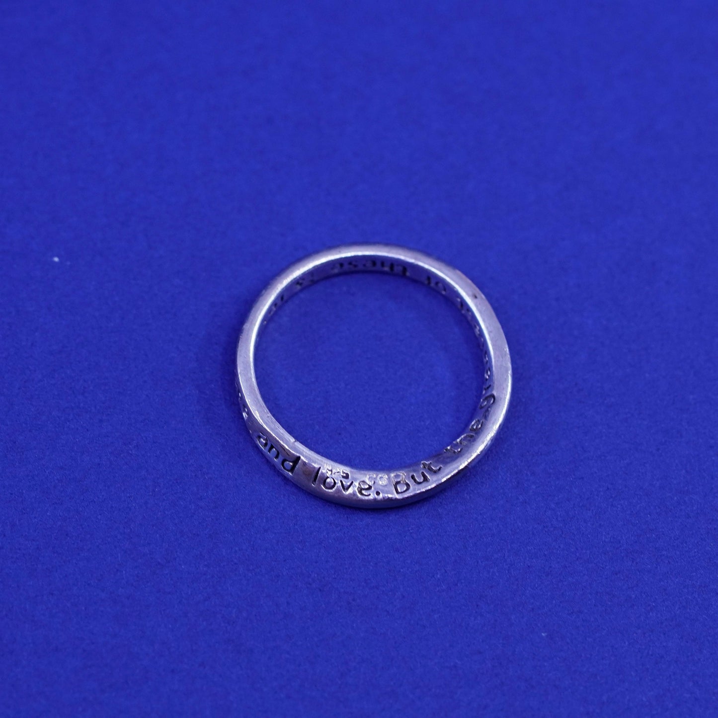 Size 7, vintage Sterling silver ring, 925 inspirational Infinite loop band