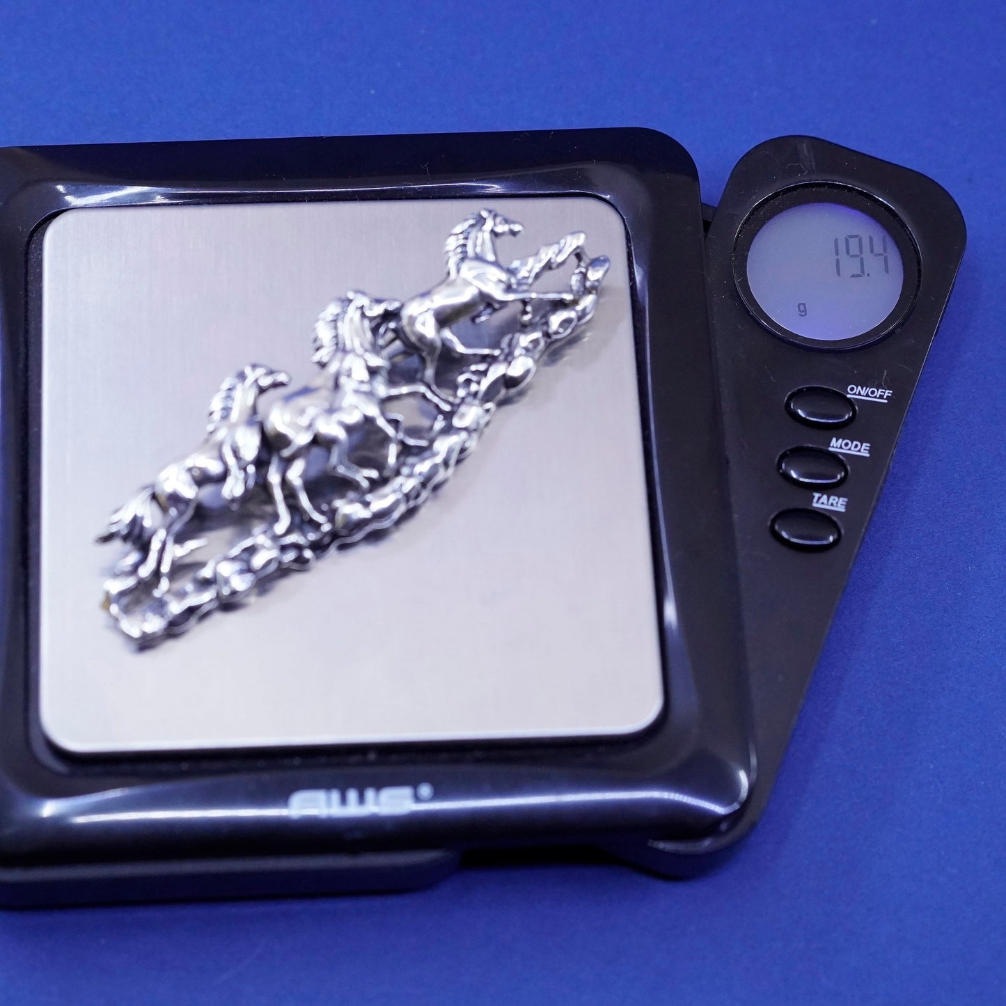 Silver Cloud Inc Sterling silver handmade brooch, 925 running horse pony pin