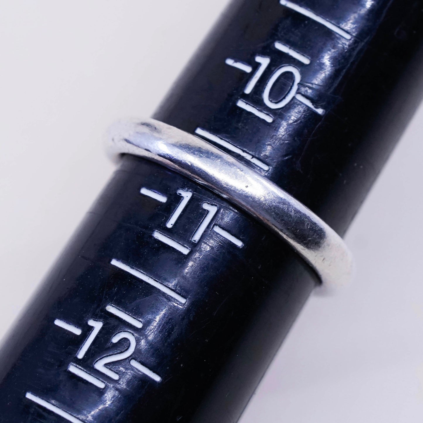 Size 10.5, Vintage sterling silver handmade ring, engagement ring w/ cz