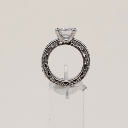 Sz 7, Vtg Sterling Silver Ring, 925 Silver Engagement Ring W/ Crystal
