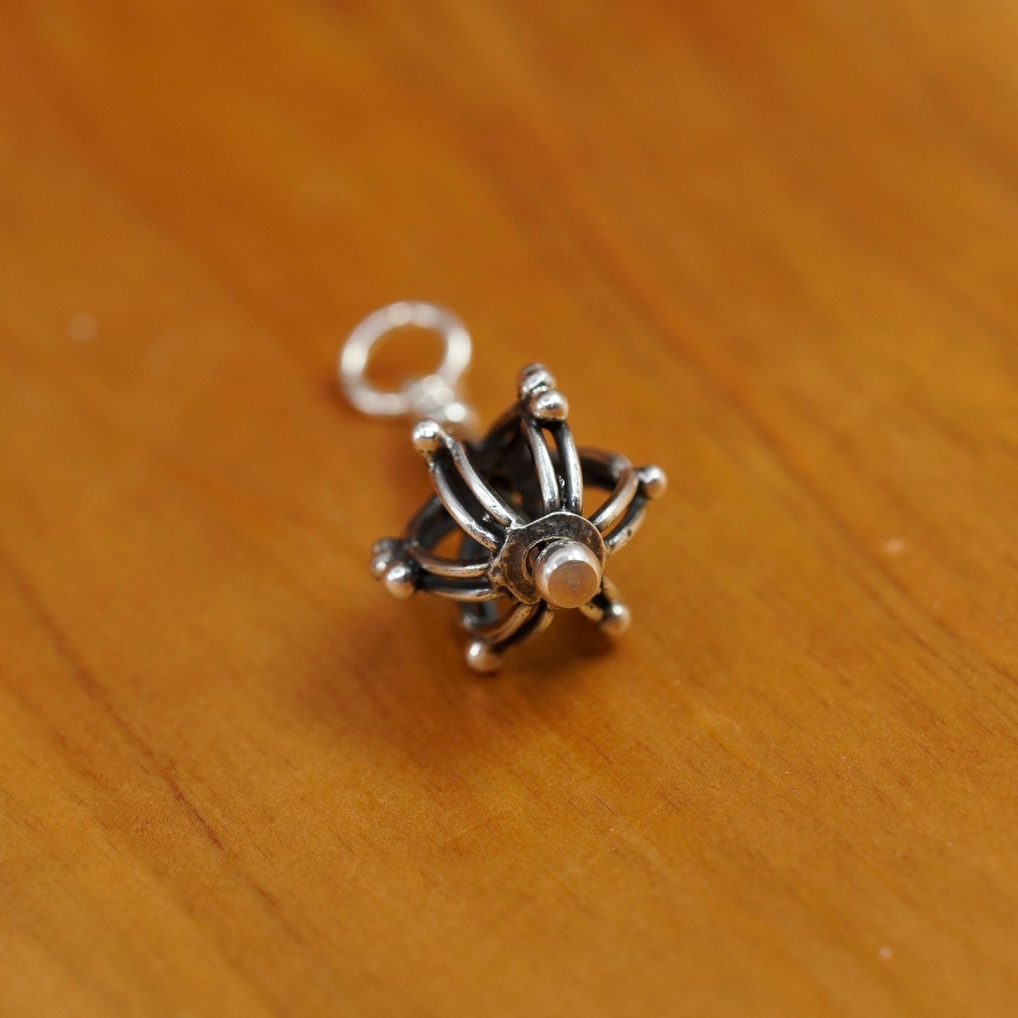 Vintage Sterling silver handmade pendant, 925 beads charm