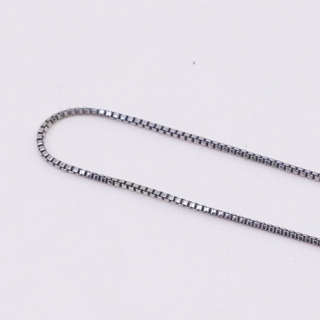 18”, 1mm, Vintage vermeil gold over sterling 925 silver box chain, necklace