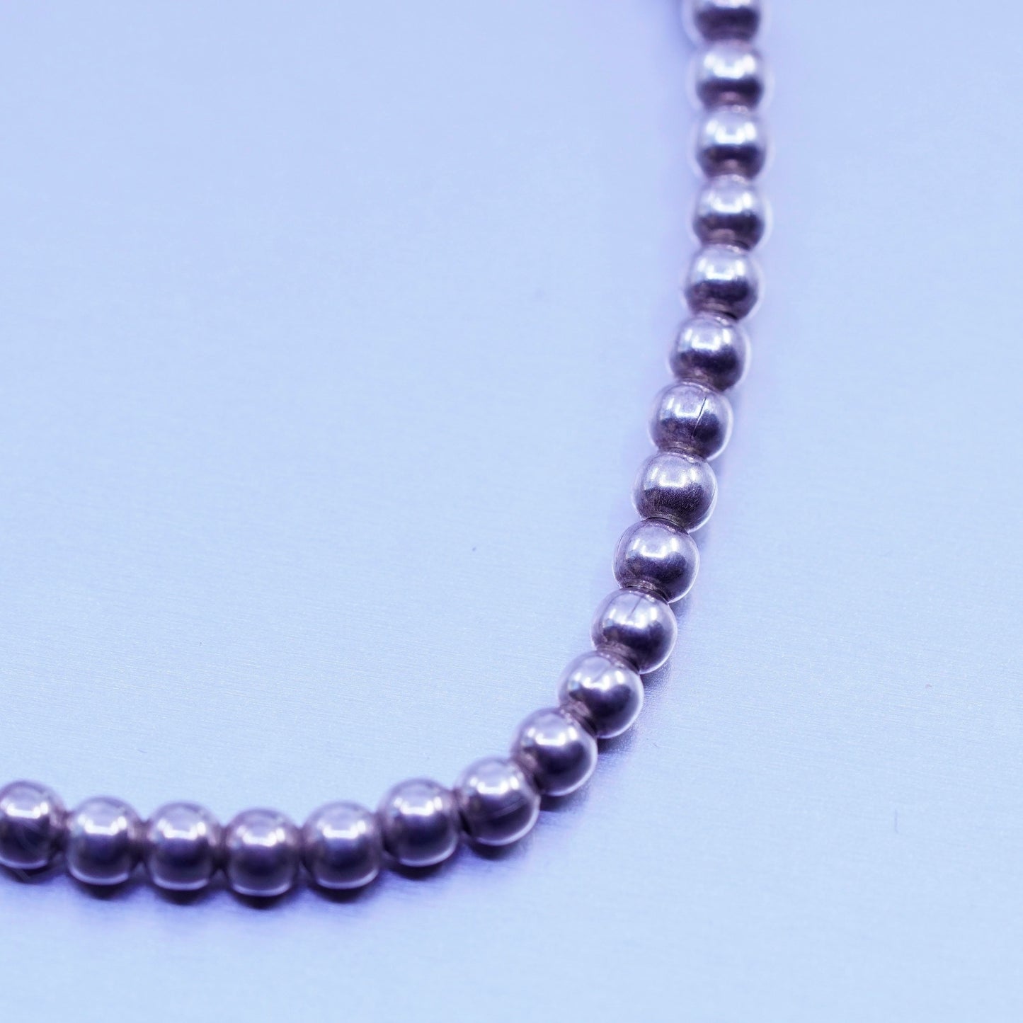 5.5”, silpada Sterling 925 silver handmade bead bracelet elastic band prayer