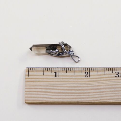 Vtg Brazil sterling 925 silver Handmade Keeper Of The Topaz Pendant W/ Monkey