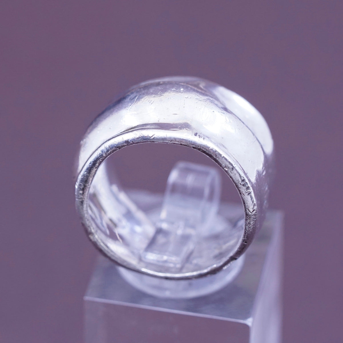 Size 8, vtg Robert Lee Morris Studio Sterling silver handmade ring, 925 band