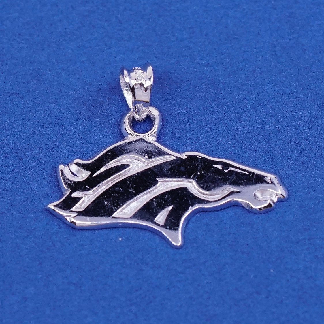 vtg Sterling silver handmade horse pendant, 925 horse charm
