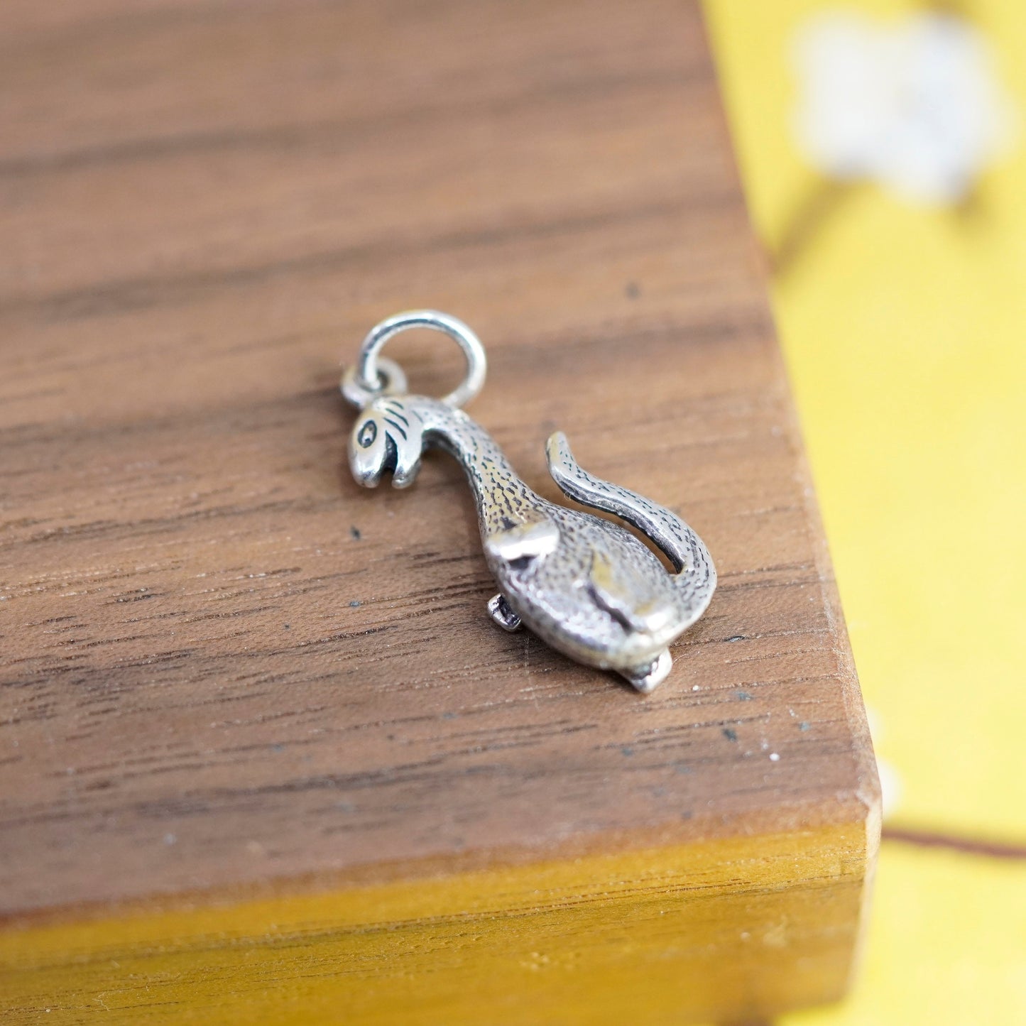 Vintage Sterling silver handmade pendant, 925 dragon charm