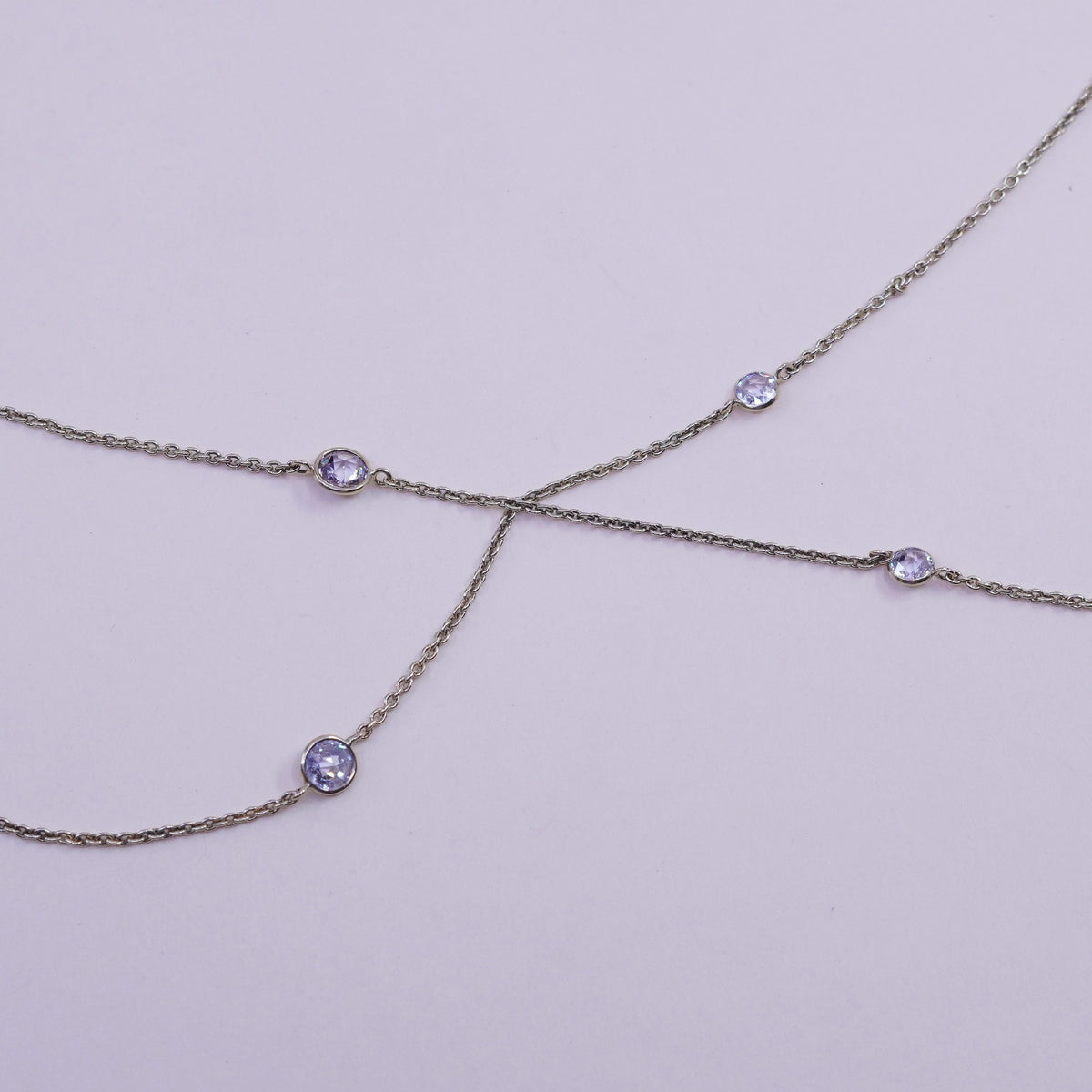 60”, vermeil gold over Sterling silver handmade necklace, 925 circle chain cz