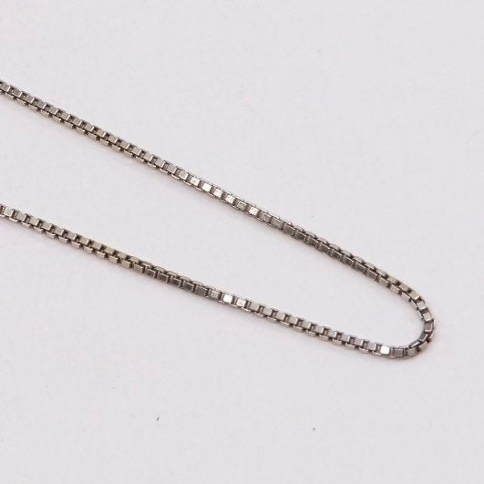 20”, Vintage danecraft vermeil gold over sterling 925 silver box chain necklace