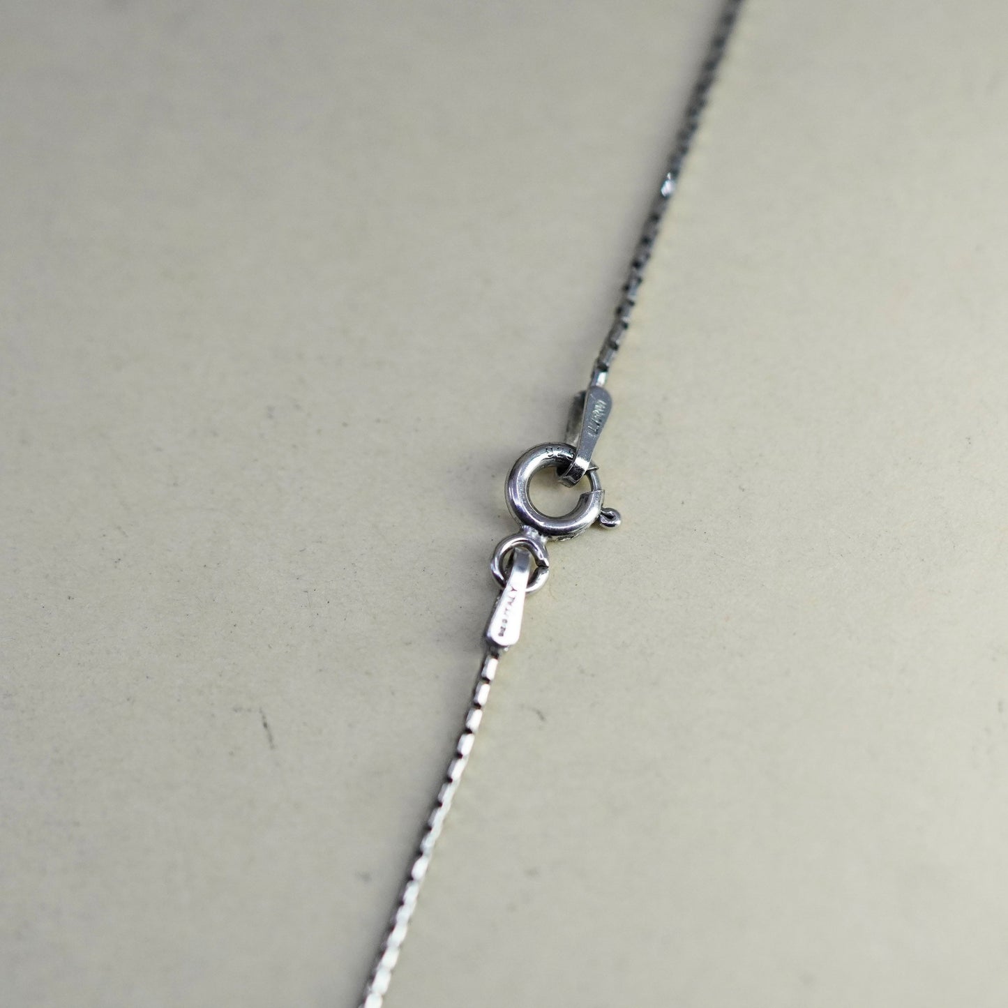 21”, 1mm, Vintage sterling silver snake chain, Italy 925 necklace