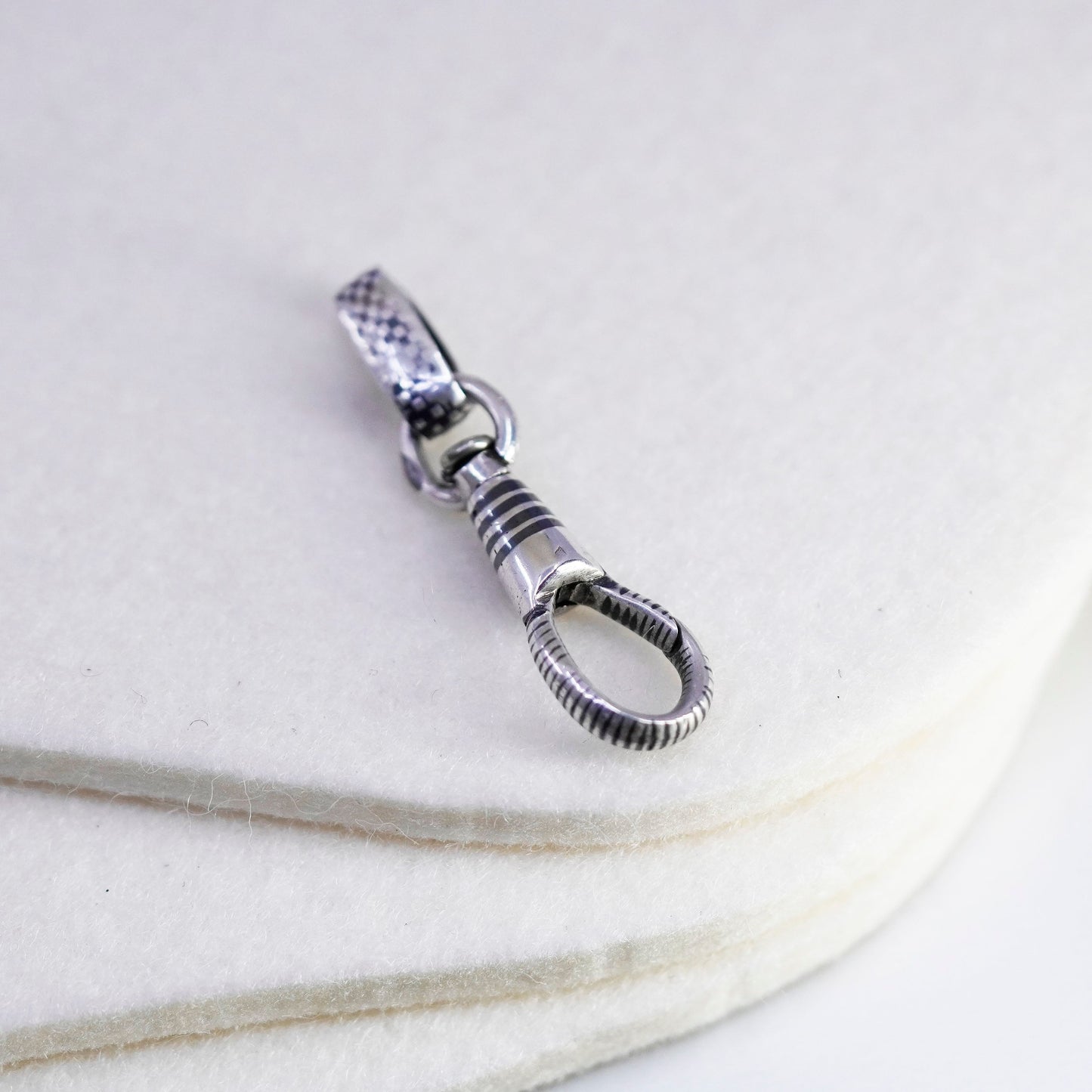 Vintage Sterling 925 silver handmade keychain