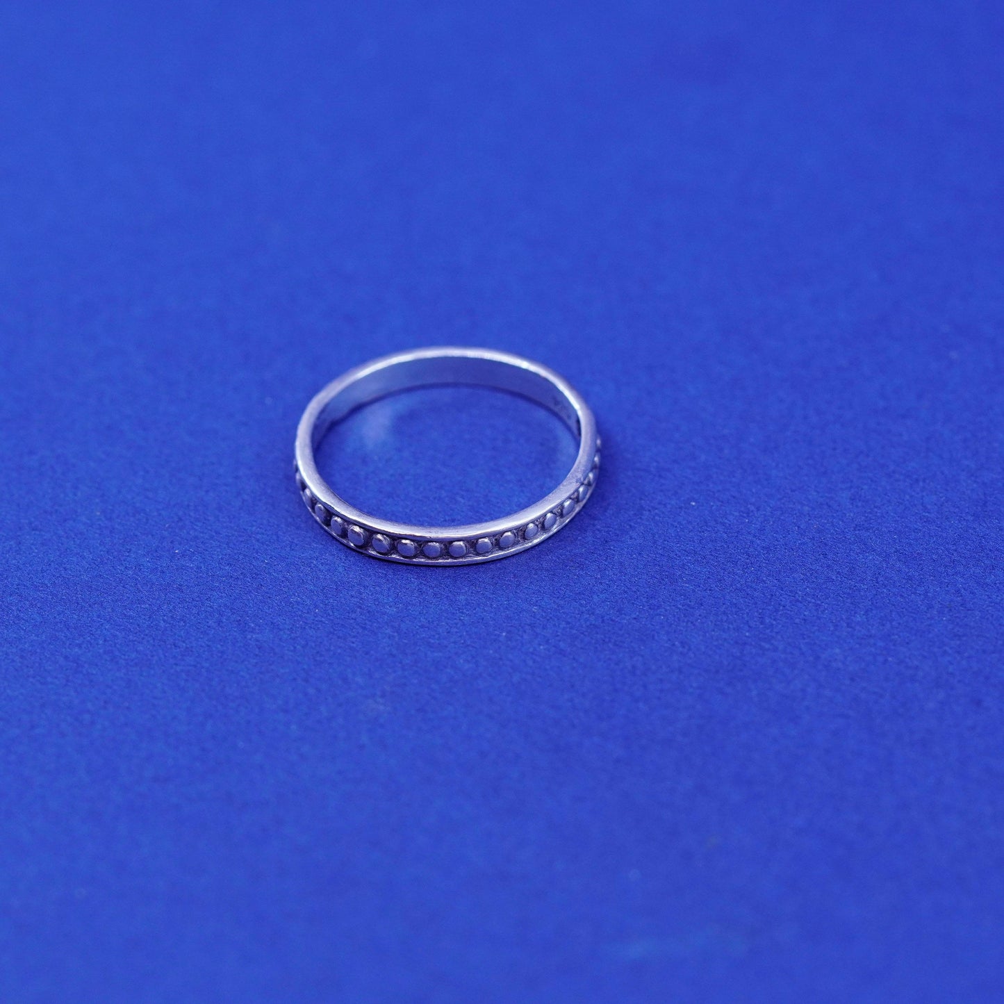 Size 6, vintage shube southwestern Sterling silver handmade ring 925 band beads