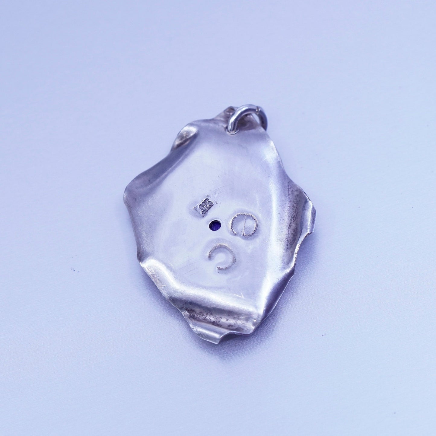 Native American navajo Eddie Chee sterling 925 silver pendant with lapis lazuli