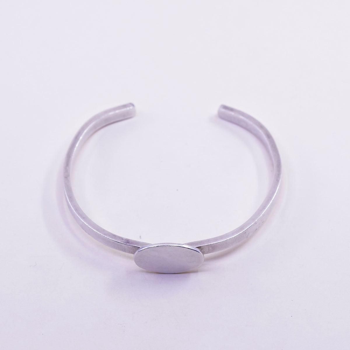 7.25”, vintage Mexico sterling silver contemporary handmade bracelet, 925 cuff
