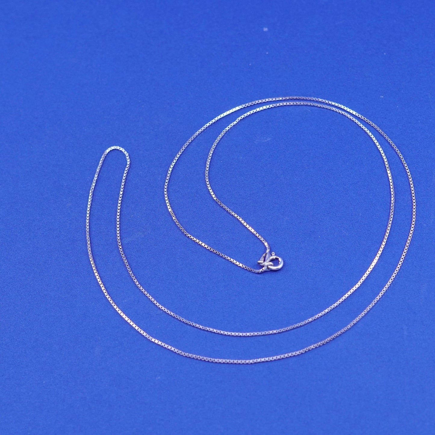 30”, 1mm, vintage Sterling silver handmade necklace, 925 box chain