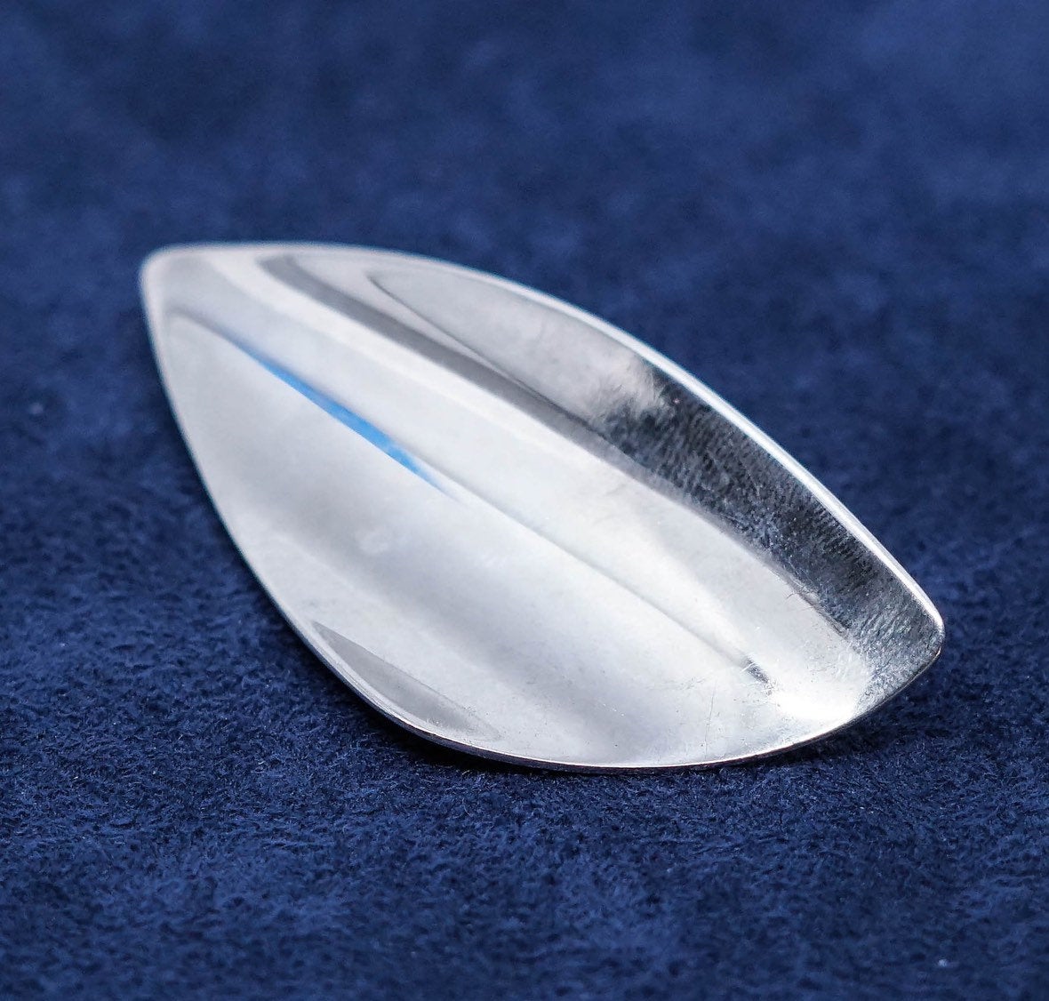 vtg Denmark A&K Sterling silver handmade brooch, 925 modern high polished pin