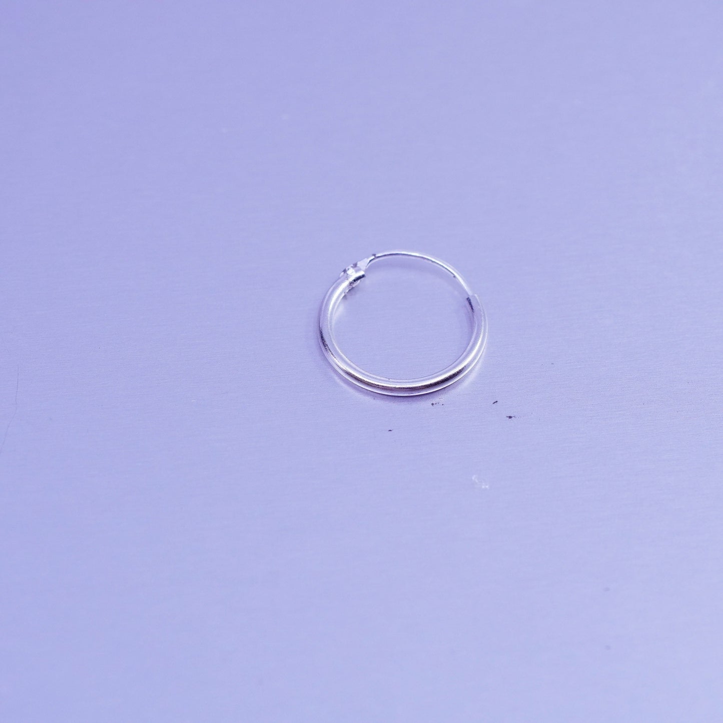 0.5”, vintage Sterling silver handmade earrings, 925 hoops