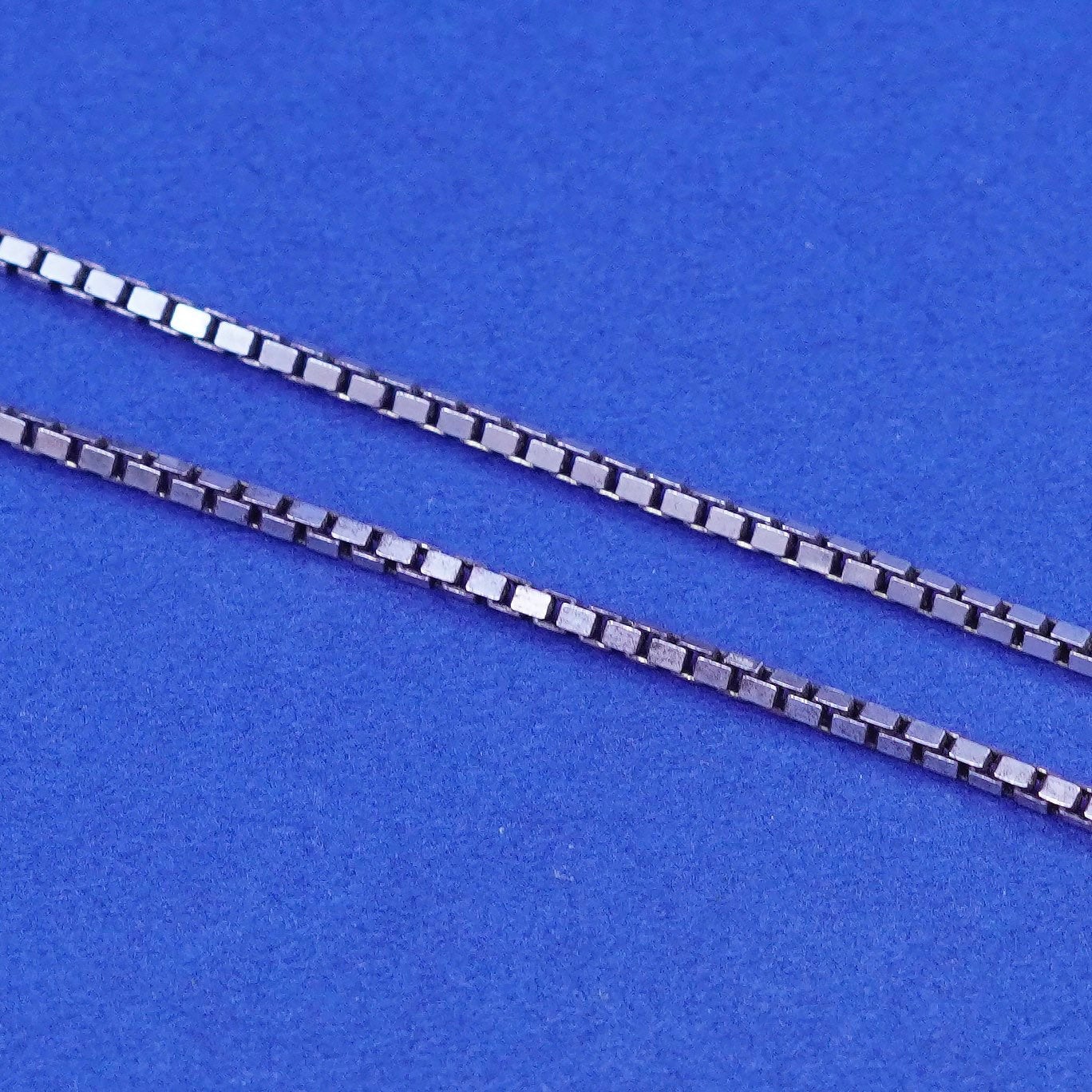 23”, 1mm, vintage danecraft Sterling silver handmade necklace, 925 box chain