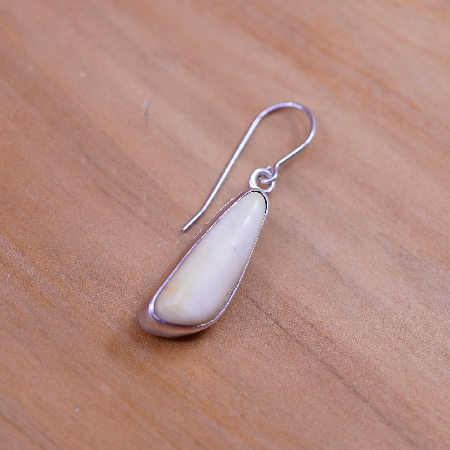 Vintage Sterling 925 silver handmade dangles with jasper