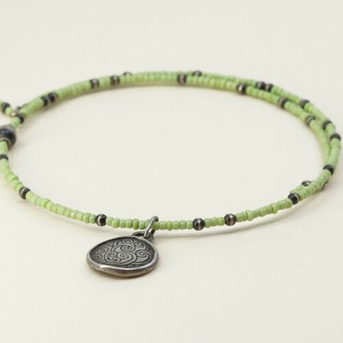 Sterling silver handmade necklace, solid 925 N Turquoise beads Choker Collar
