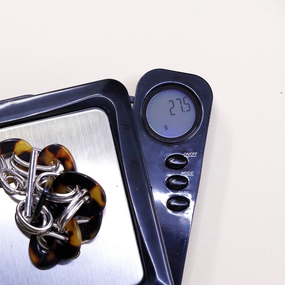 7", VTG sterling silver circle bracelet, charm bracelet 925 double circle chain