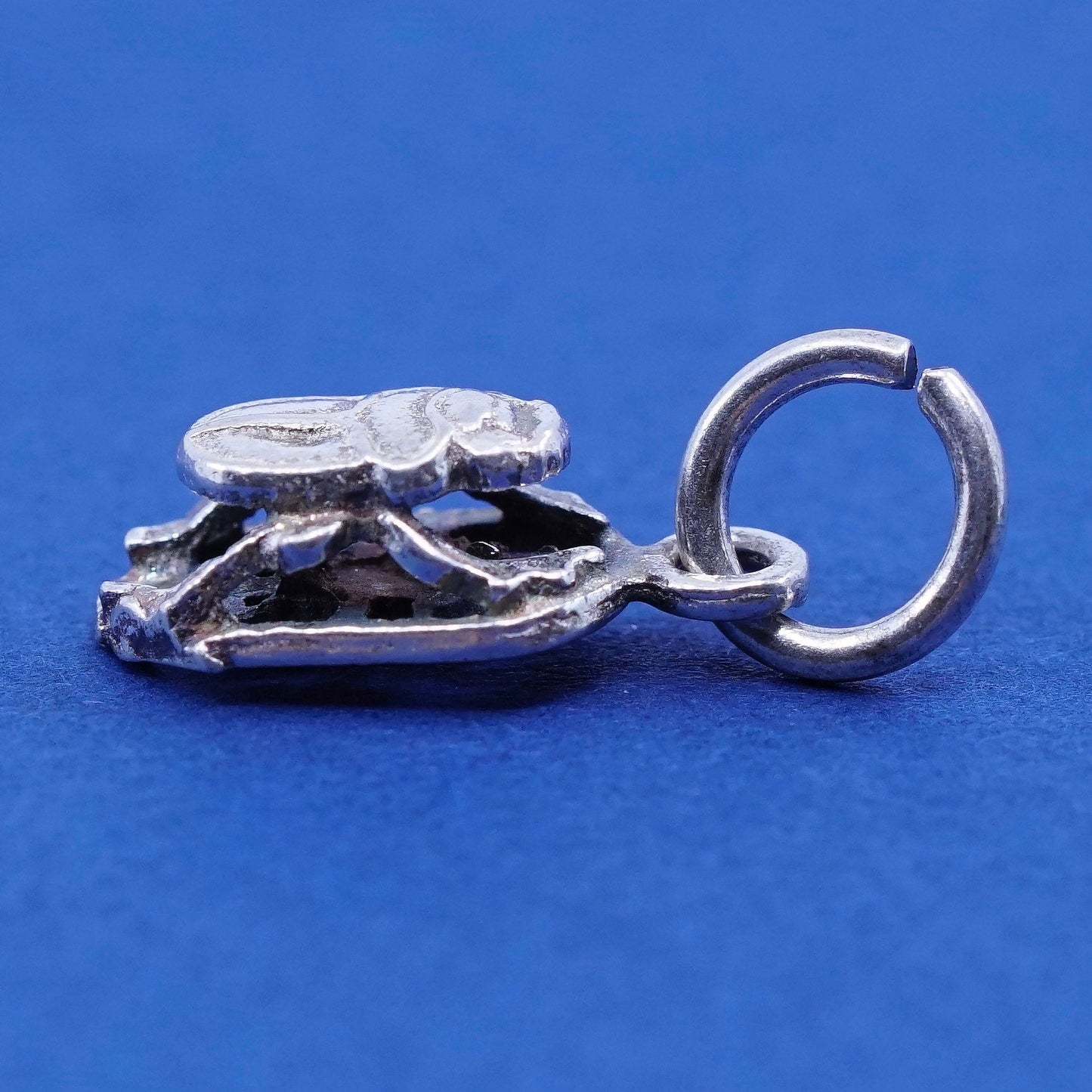 Vintage Sterling silver handmade pendant, 925 beetle charm