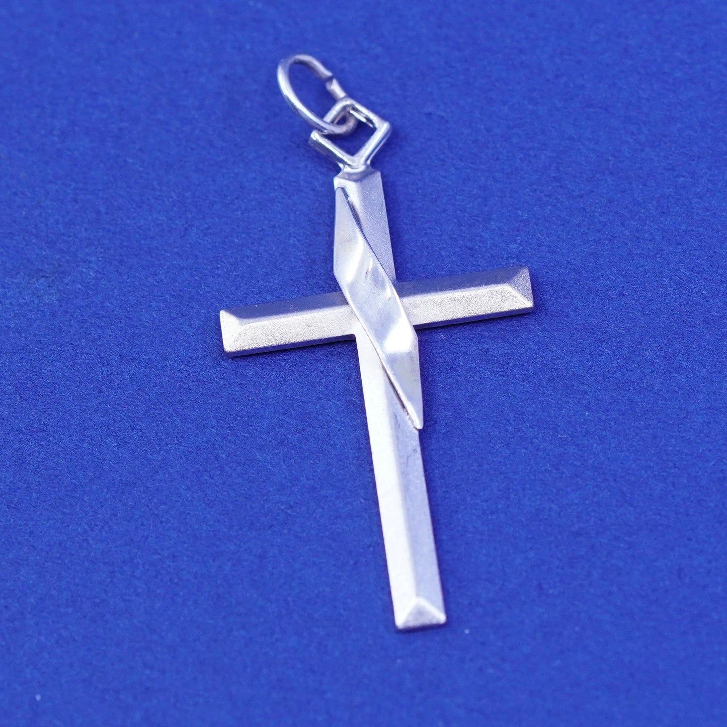 Vintage Sterling silver handmade pendant, 925 cross