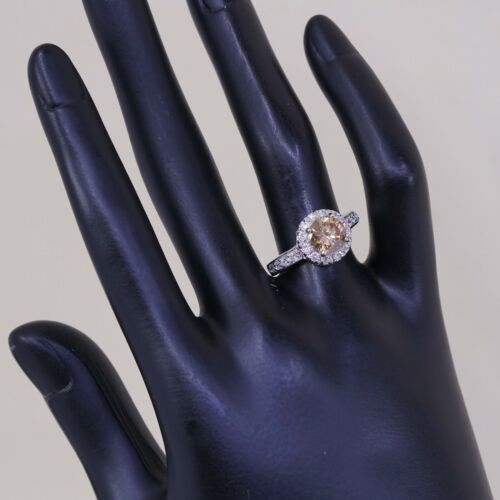 Sz 7.25, Vtg Sterling Silver Ring, 925 Silver Engagement Ring W/ Orange Crystal