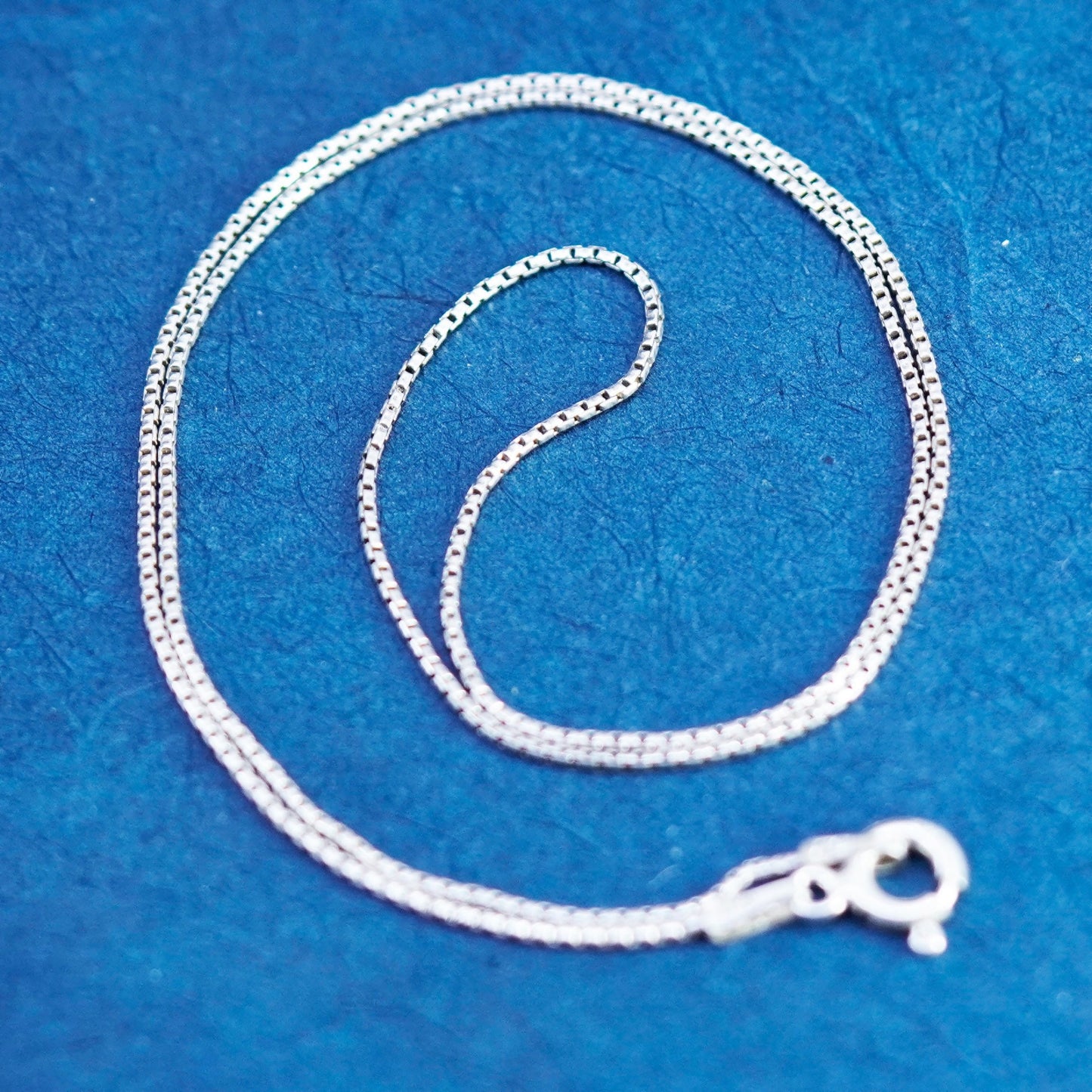 16”, 1mm, vintage Sterling silver handmade necklace, 925 snake chain