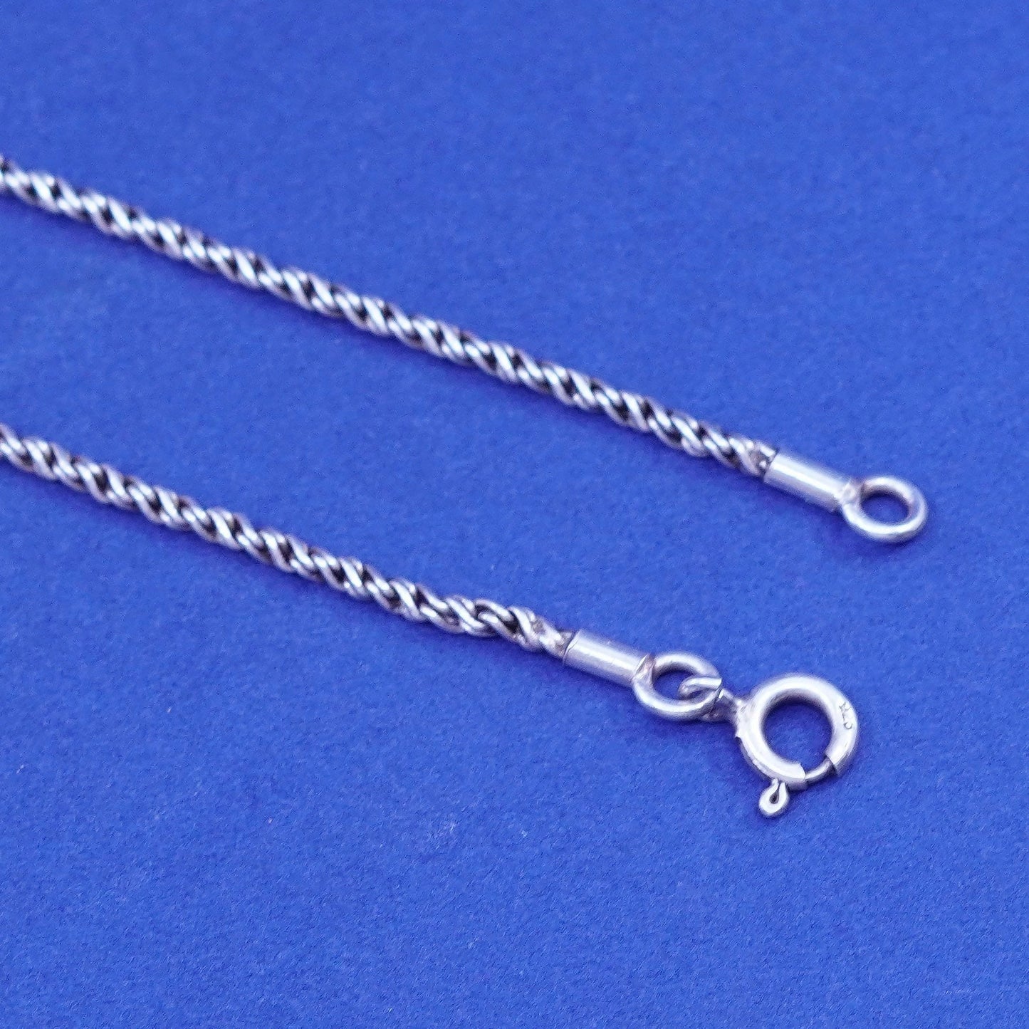 16”, 1mm, vintage Sterling silver handmade necklace, 925 snake chain