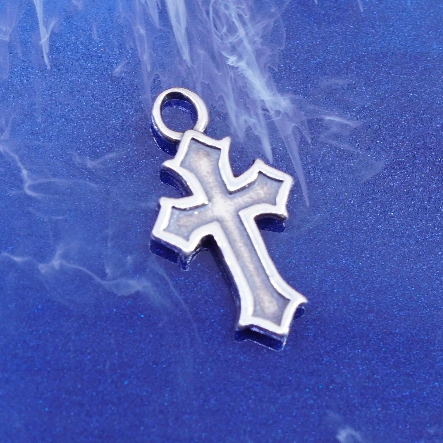 Vtg SLC Sterling silver Handmade charm, 925 cross pendant