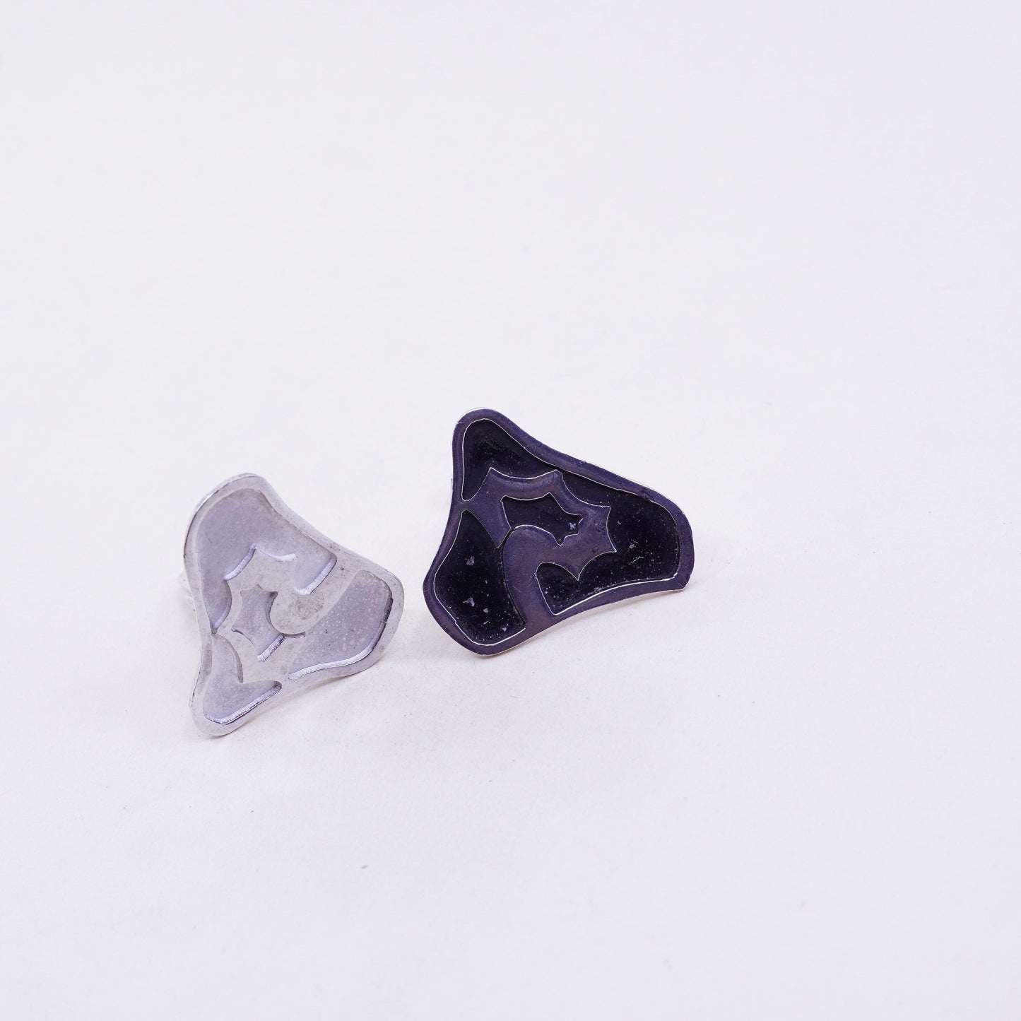 Vintage Hecho En sterling silver cuff link, 925 cufflink