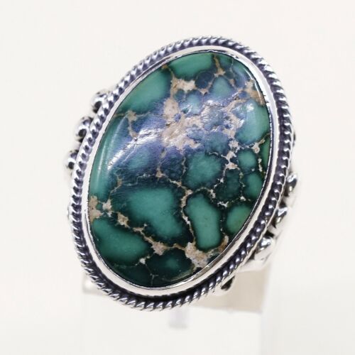 Sz9, Antique Navajo Sterling 925 Silver edison sandy smith Bisbee Turquoise Ring