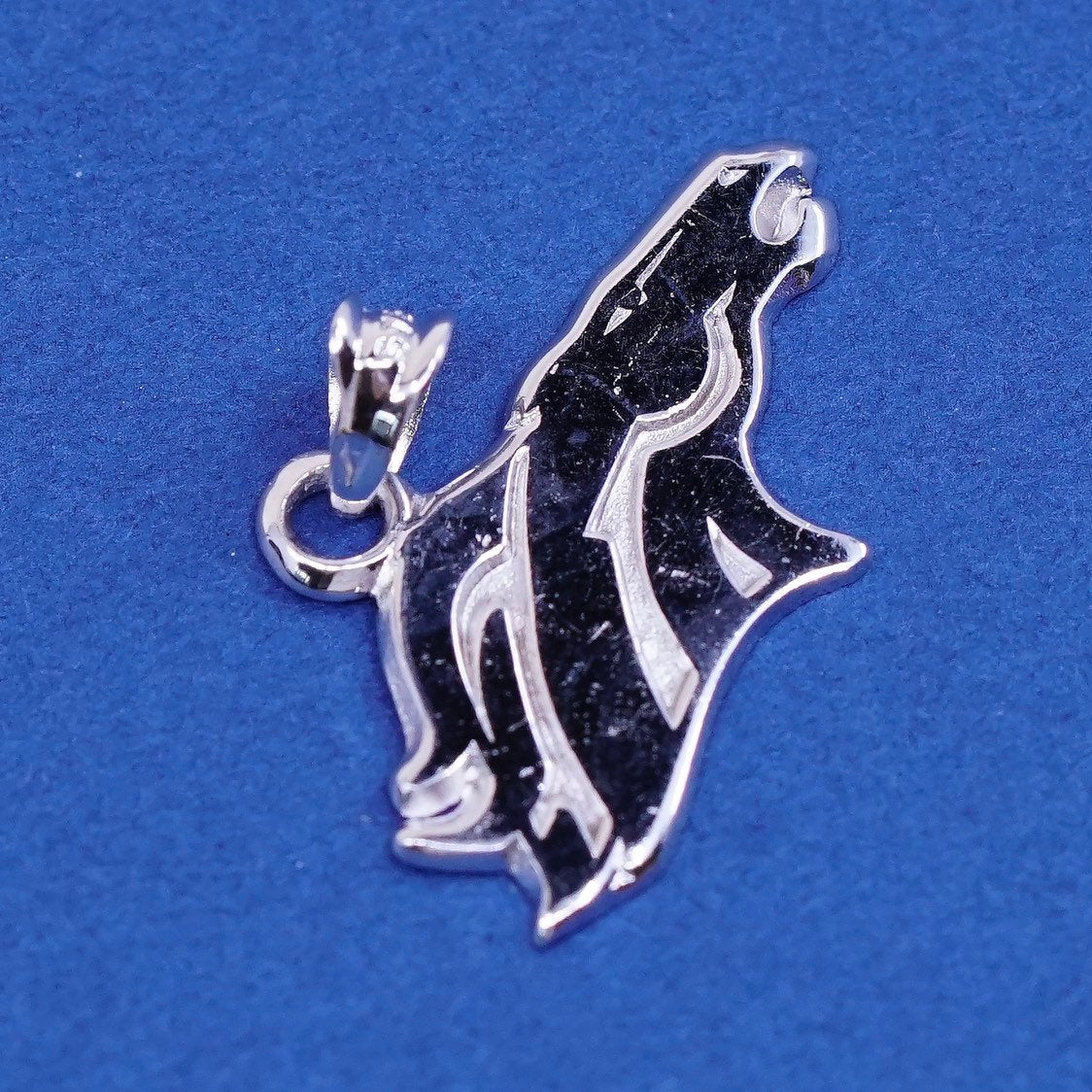 vtg Sterling silver handmade horse pendant, 925 horse charm