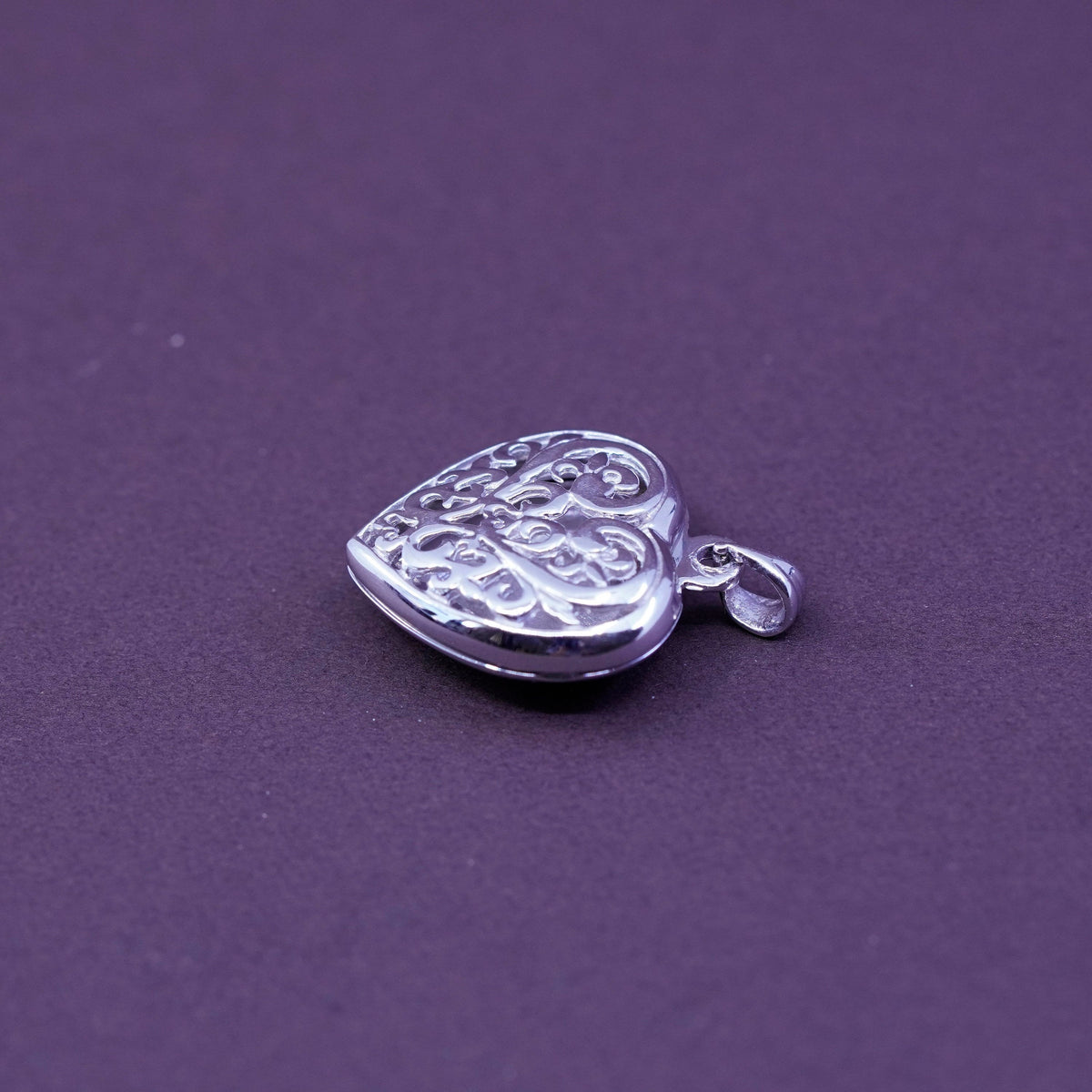 Vintage Sterling silver handmade pendant, filigree 925 photo locket
