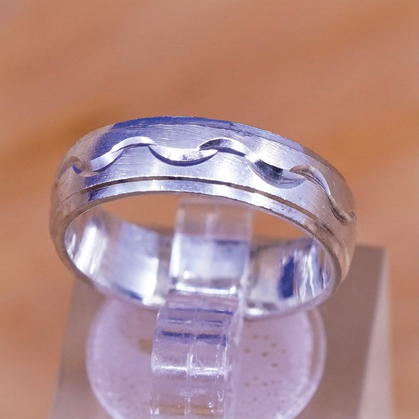 size 6, vintage Sterling silver handmade ring, 925 band