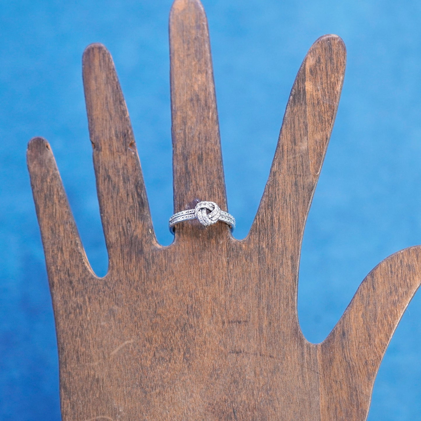 Size 7, vintage ALE sterling 925 silver engagement ring with cz