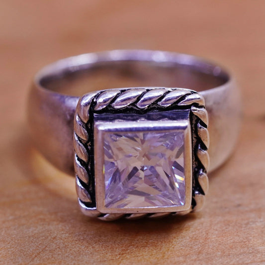 Size 6, R0836. Silpada Cubic Zirconia CZ Braided Ring, sterling 925 Silver