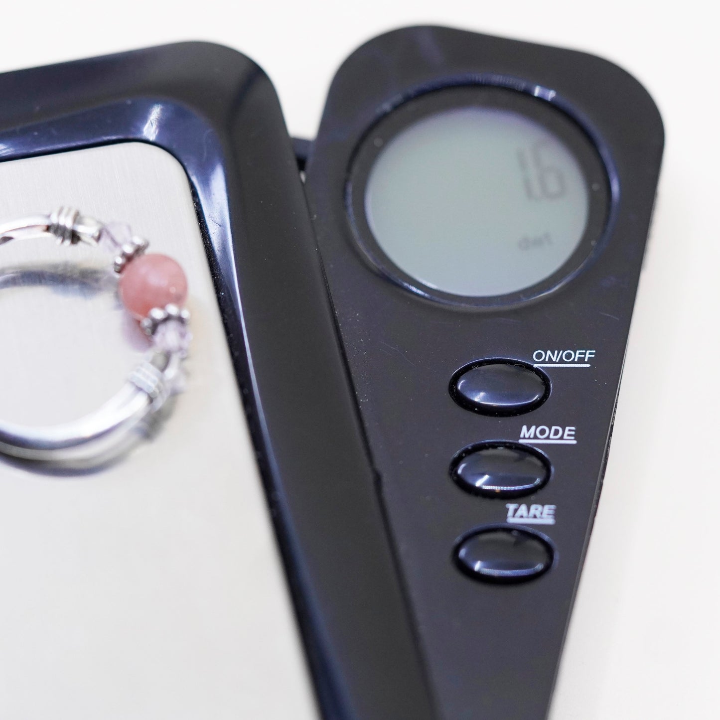 Size 5.75, Vintage sterling silver handmade ring with pink quartz bead