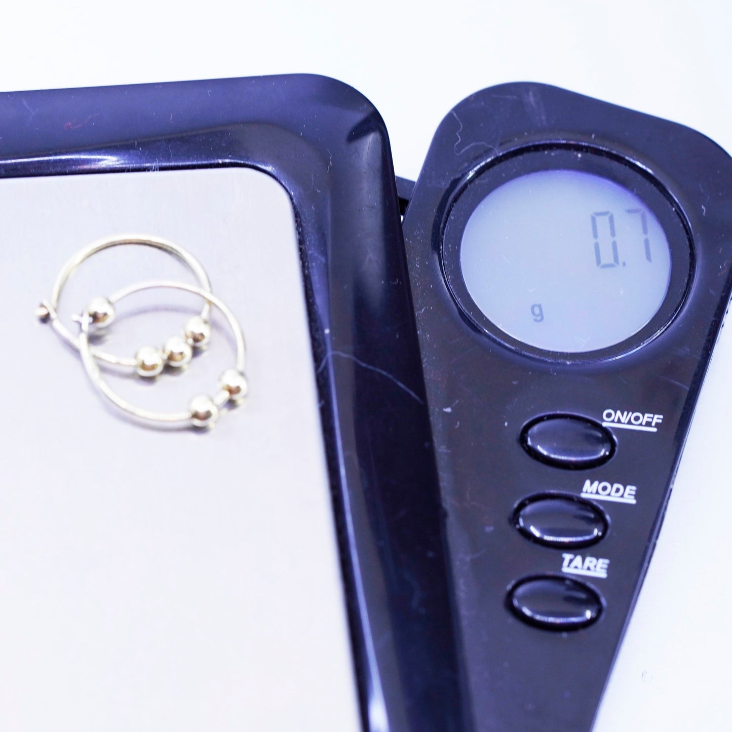 0.5”, vermeil gold over Sterling silver handmade earrings, 925 hoops beads