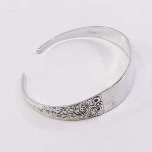 6.75”, Vintage Sterling Silver Handmade cuff, 925 reed barton Spoon Bracelet