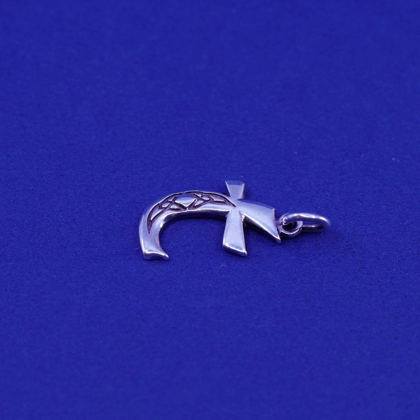 Vintage Ireland Sterling silver handmade pendant, 925 dagger charm