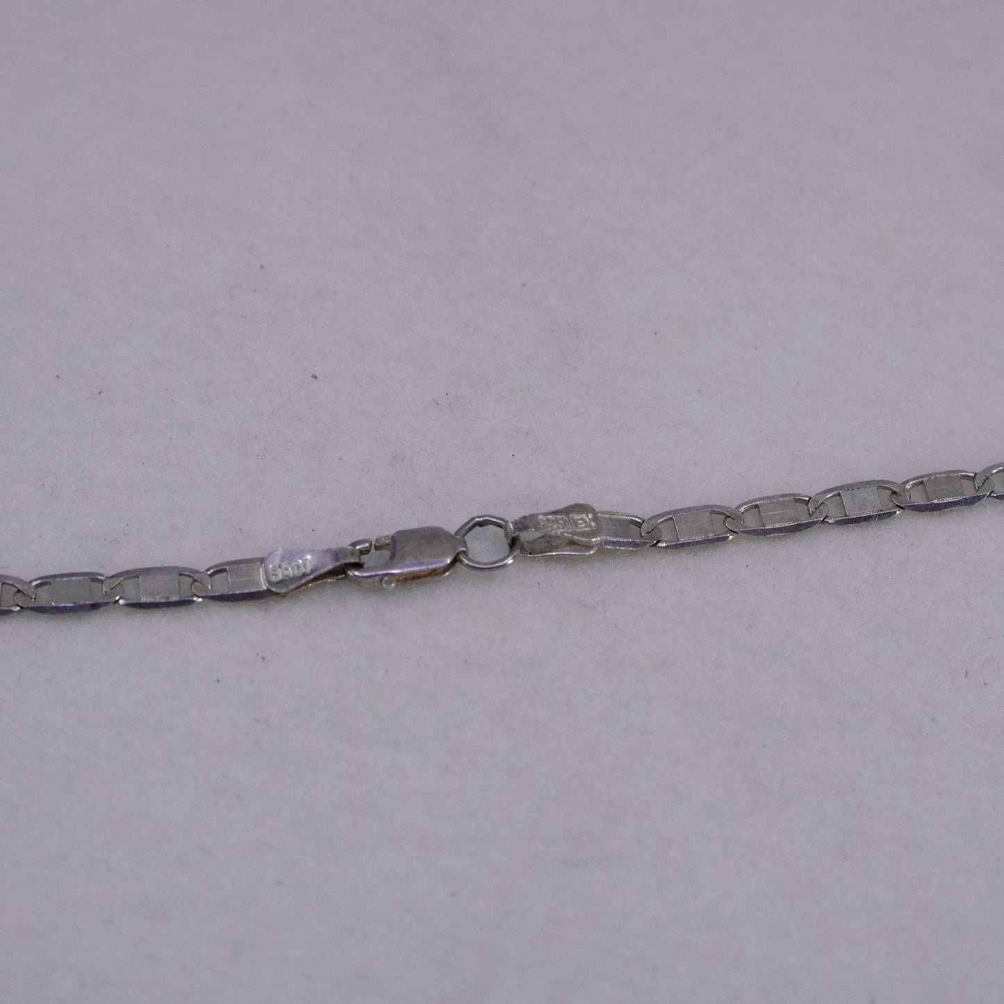 24” 4mm, vintage Italy Sterling 925 silver anchor bold chain necklace