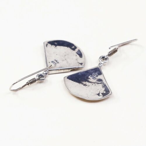 Amazing handmade Sterling Silver earrings, 925 Turquoise Dangles
