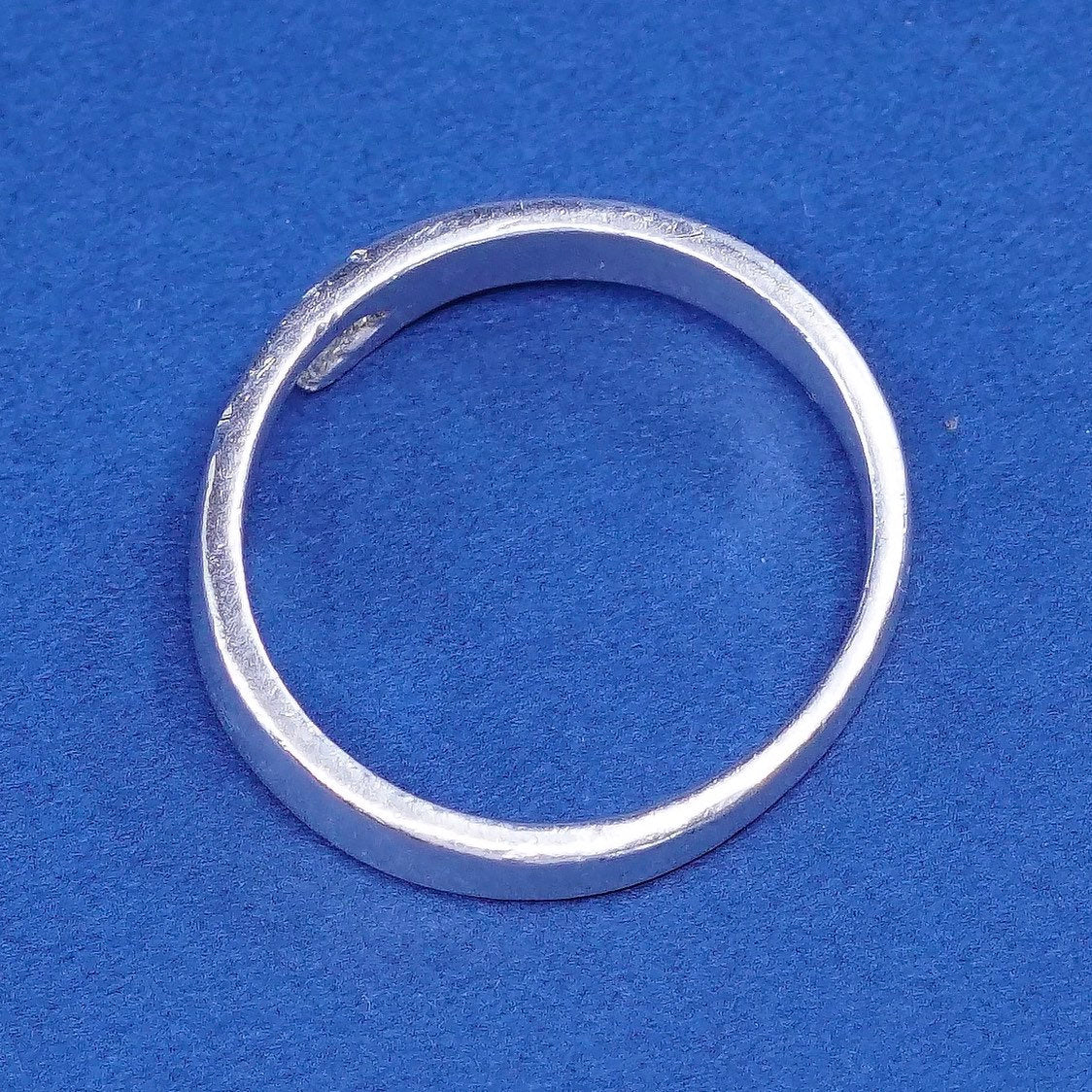 Size 10.25, vtg Sterling silver handmade ring, 925 statement ring w/ wave