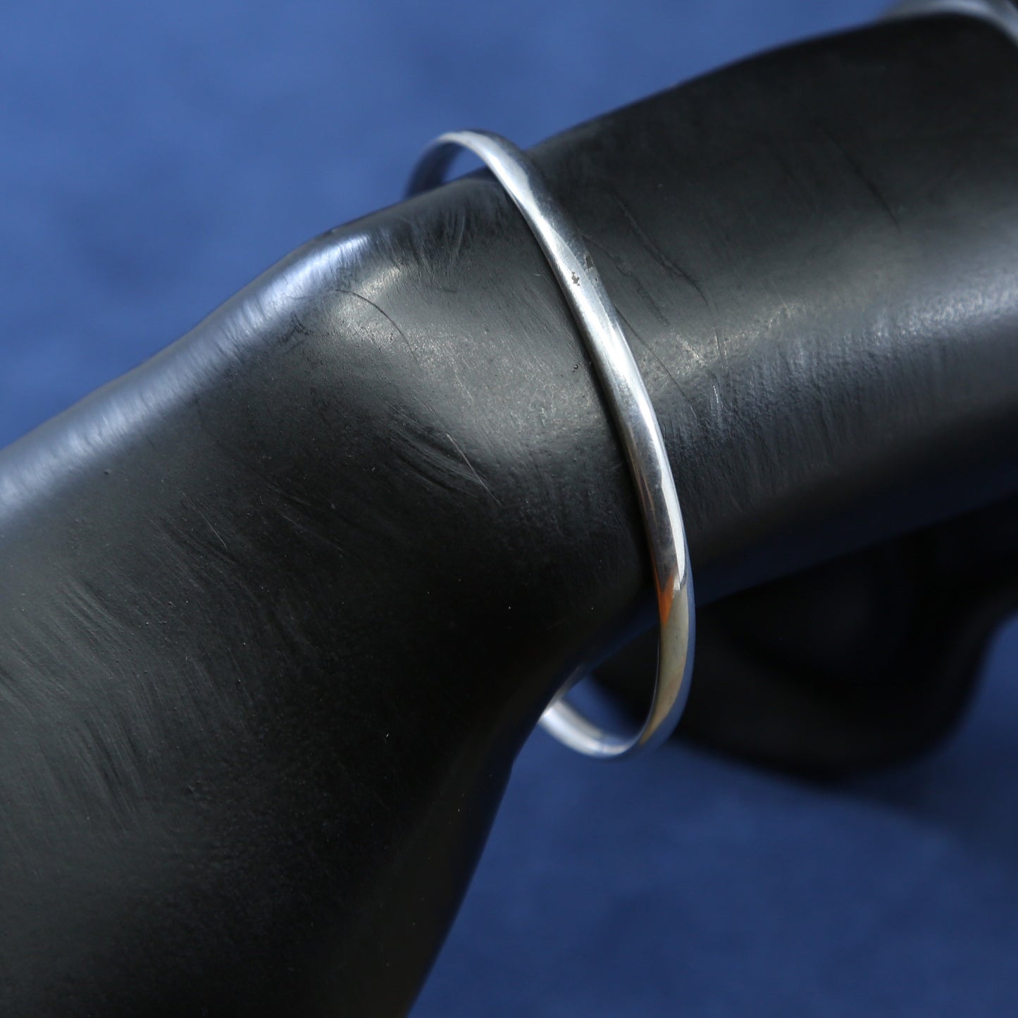 7.5", vtg sterling silver handmade bracelet, 925 bangle, stamped 925 GP32