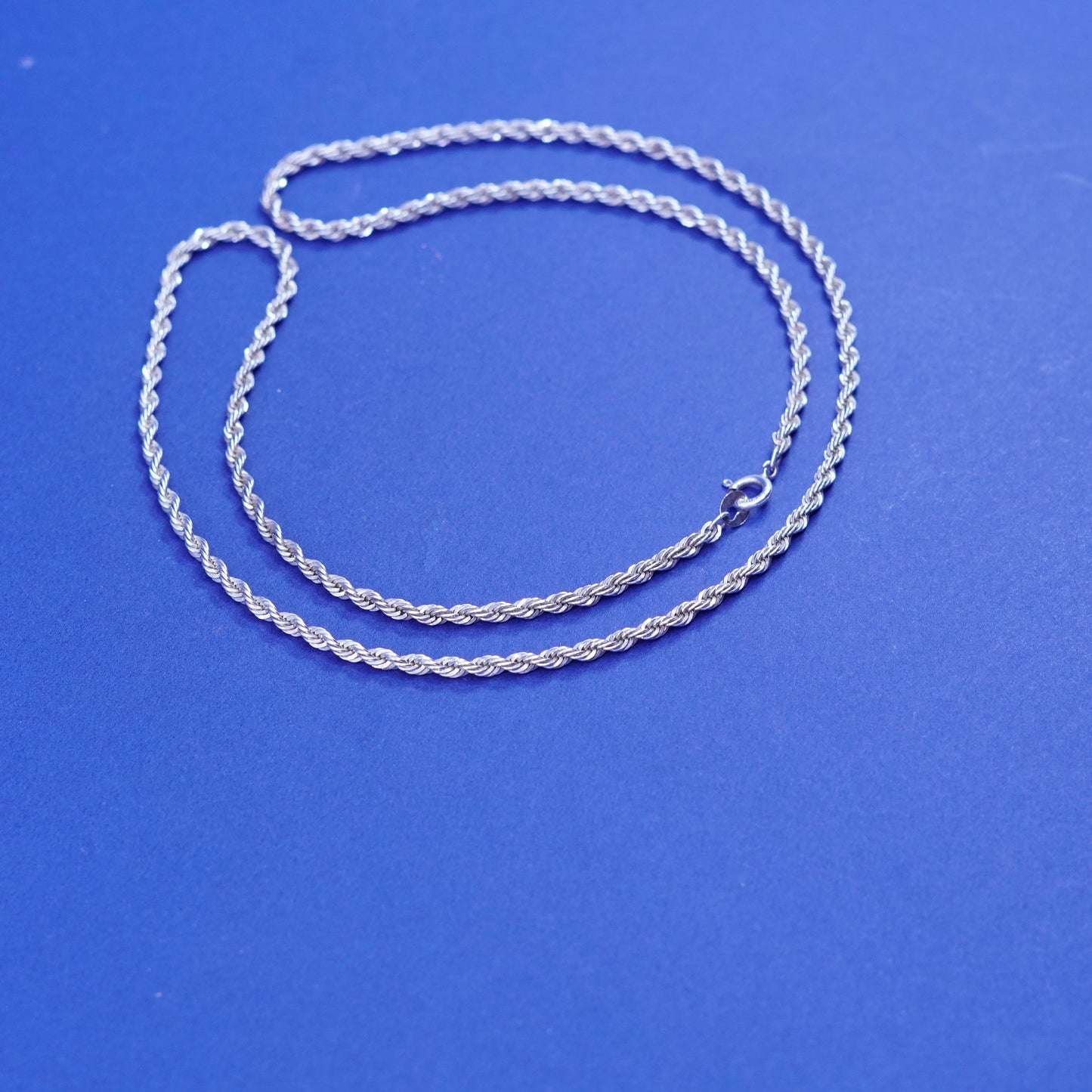 20”, 2mm, vintage Sterling silver handmade necklace, 925 French rope chain
